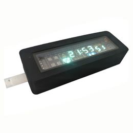 Freeshipping fluorescent display digital electronic clock DIY kit temperature microcontroller calendar