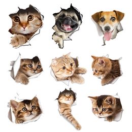 3D Wall Stickers Cats Self Adhesive Kids Wall Decals/Removable Vinyl Art Murals for Room Baby Rooms Bedroom Toilet House Wall DIY Decoration