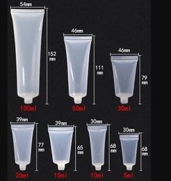 Flip capping 5ml 10ml 15ml 20ml 30ml 50ml 100ml Clear Plastic Lotion Soft Tubes Bottles Container Empty Cosmetic Makeup Cream Container