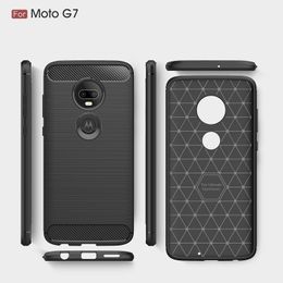 Buy Mobilephone Cases For MOTO G7 Luxury Carbon Fibre heavy duty case for Moto E5 Play go cover Free DHL shipping