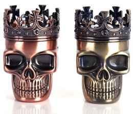 Metal Ghost Head Smoke Grinder Creative Non-mainstream Metal Grinder Skull Head Brass Smoke Crusher