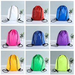 drawstring tote bags Drawstring Backpack folding creative promotion gift shopping bags mixed Colour sent
