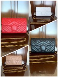 High Quality Bag Leather #5188 Female Shoulder Gold Chain Women Famous Body Pure Color Pu Handbag Fashion Cross Hqgjt