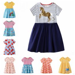 Baby Girls Clothes Embroidered Princess Dresses Designer Girl Dress Short Sleeve Children Outfits Summer Kids Clothing 11 Designs DHW2720