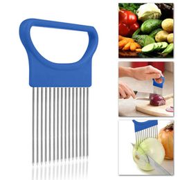 Onion Vegetables Slicer Cutting Aid Holder Guide Slicing Cutter Safe Fork