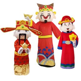 2019 High quality God of wealth mascot costume cartoon custom animation character head set props doll outfit