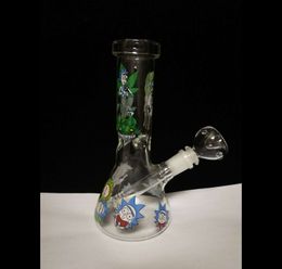 Instagram hot beaker glass ZOB Beaker hanger 4 arms Downstems Perc Glass bongs Nature green Water Smoking Pipe Bongs 14.4mm Joint Bowl