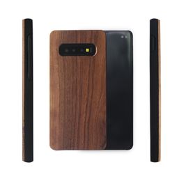 New Designer Wooden Mobile Phone Cases For Samsung Galaxy S10 S10e s10 Plus Wood+PC Hard Back Case Phone Cover Shockproo Shell For S10 S10E