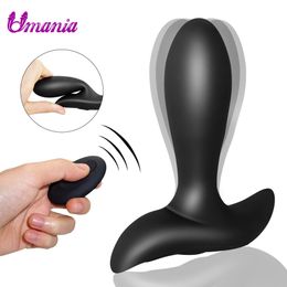 Erotic Bullet Vibrator Anal Toys for Men/ Women, Wireless Remote Control Prostate Massage Butt Plug Sex Products C19010501