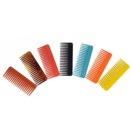 Teeth Hairdressing Comb 19 Teeth Black High Quality ABS Plastic Heat-resistant Large Wide Tooth Comb Detangling Wide LX7997