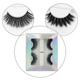 Reusable handmade mink lashes set 2 pairs thick natural look false eyelashes extensions 6 models available DHL Free eye makeup accessory