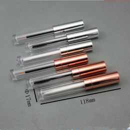 6ml Empty Eyeliner Container Bottle Tube With Brush,Liquid Lip Gloss Applicator Mascara wand Refillable Gold