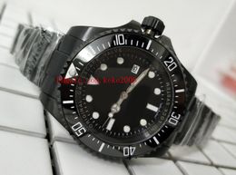 Relógios de pulso de alta qualidade 44 mm Sea-Dweller 116660 Bezel de cerâmica Black PVD Case Asia 2813 Movimento Mecânico Automático Relógio masculino Relógios