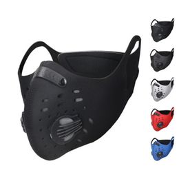 Wholesale 50pcs/lot Cycling Masks Activated Carbon Anti-Pollution Mask Dustproof riding training Masks Face Cover