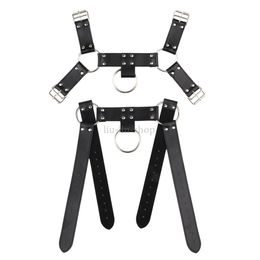 PU Leather Male Chest Harness Body Belt Bondage Beginner Men Costume Fetish Wear A675