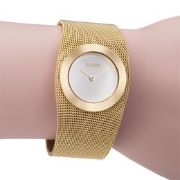 New Fashion Brand Women Gold Steel Bracelet Quartz Luxury Female Casual Stylish Design Chain Band Clock Ladies Wrist Watches