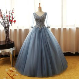 Customized Half Sleeves Quinceanera Dresses Floor Length Formal Gowns Ball Gowns Celebrity Red Carpet Dresses Custom Made