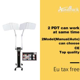 Eu tax free Double 2 panels PDT LED facial multicolor for acne scar wrinkle skin whiten and tighten after IPL laser recovery machine