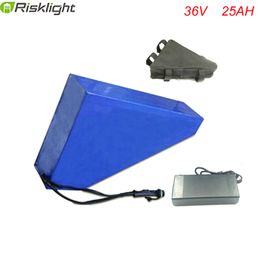 New Triangle style 36V Rechargeable Lithium battery 36v 25ah Li ion battery pack with Plastic case