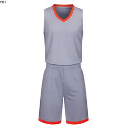 2019 New Blank Basketball jerseys printed logo Mens size S-XXL cheap price fast shipping good quality Grey G002nQ