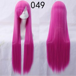Size: adjustable synthetic wigs Select color and style Hot sale 80CM Women Long Straight Synthetic Wig