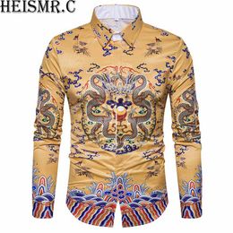 2018 Mens Luxury High Quality Silk Black Golden Dragon Printed Vogue T-Shirts