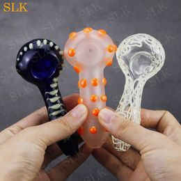 Mini-Glaspfeifen Handgefertigte Pyrex-Rauchpfeife Hochwertige lustige Bong Günstige Löffel-Rauchzubehör Trockenkräuter-Handpfeife
