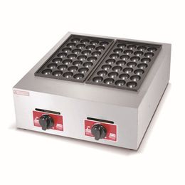Gas-fired non-stick cooker with Octopus pellet machine, single-board, double-plate oven, gas-fired fish pellet oven Takoyaki Maker