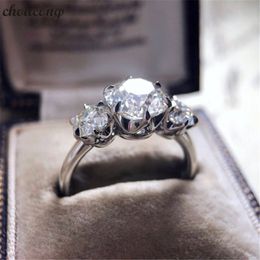 choucong Handmade Promise Ring 925 Sterling silver 5A cz Engagement Wedding Band Rings For Women Bridal Fine Jewellery Gift