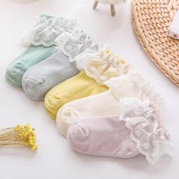 Spring Autumn Infant Baby Socks Kids Cotton Knitted Lacework Girls Princess Socks Sweet Lace Children Ankle Socks