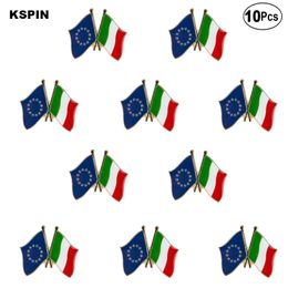 EU & Italy Lapel Pin Flag badge Brooch Pins Badges 10Pcs a Lot