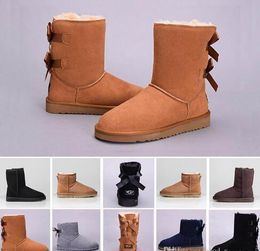 2019 HOT WGG classic Australia winter boots for women chestnut black blue pink coffee designer snow fur boot womens ankle knee boots