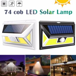 74 LED Solar Lamps Motion Sensor Wall Light 10 W 800LM Waterproof Security Lamp Garden Corridor Outdoor COB Lights