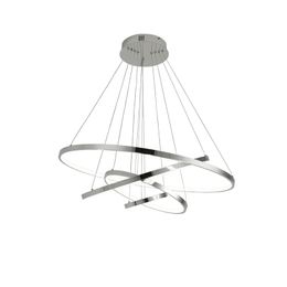 Modern Chrome LED Pendant Light Aluminum Ring Chandeliers Lighting for dining room living room home creative pendant lamp