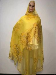 -Stoff Verkauf Kala Ibadou Schal Afrikanische Schals Nigerianische Kopf-Wrap Lange Muslim für Dame Hight Qualität