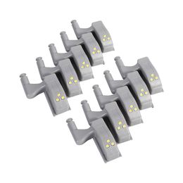 Indoor Lighting Night Lights 10Pcs Universal Cabinet Cupboard Closet Wardrobe LED Hinge Light Home Kitchen