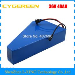 EU US no tax 36V 40AH triangle battery 36V battery 36Volt akku with Free bag use For panasonic 29PF cell 50A BMS 3A Charger