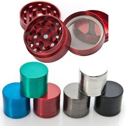 40mm 50mm 55mm Diameter Metal Herb Grinder 4 Layer Zinc Tobacco Grinders Magentic Chamfered Side Concave Designed Metal Herb Grinder