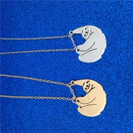 Cartoon Animal Sloth Necklace gold Chains necklaces pendants women fashion Jewellery will and sandy