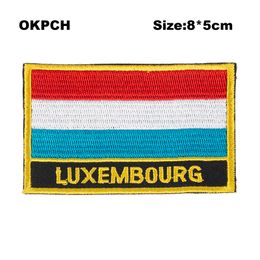 Free Shipping 8*5cm Luxembourg Shape Mexico Flag Embroidery Iron on Patch PT0107-R