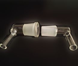 -10mm 14mm 18mm Glas Dampf Peitschen Adapterrohre Weibliche oder männliche 90-Grad Große Schlauch-Ellenbogen-Adapter für Wasserleitung Bong