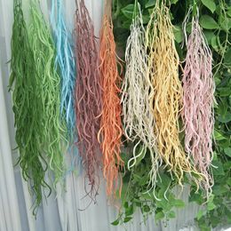 4pcs1.2M Artificial Plants Plastic rubber willow leaf vine wall hanging Wedding decor home decoration simulation rattan fake plants wicker