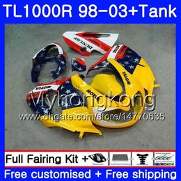 +Tank For SUZUKI SRAD TL 1000 R TL1000R 98 99 00 01 02 03 304HM.30 TL1000 R TL 1000R hot yellow frame 1998 1999 2000 2001 2002 2003 Fairings