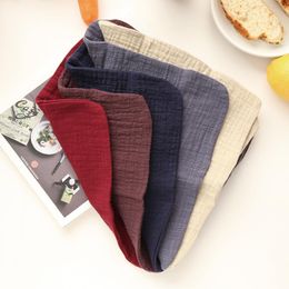 10pcs New simple plain cotton and linen napkin tea towel cup towel heat insulation pad cover cloth napkin 010