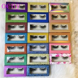 NEW 25mm 3D Mink Lashes Rectangle Cardboard Box False Empty Eyelashes Packaging Box Cosmetic 30 boxes with tray
