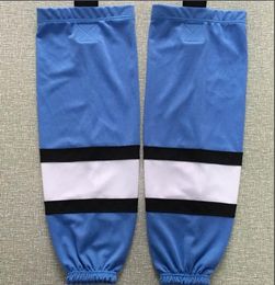 New Kids Youth Men blue Ice hockey socks Black training socks 100% polyester practice socks hockey equipment