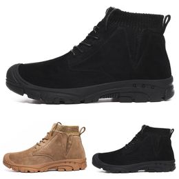 2020 Hot Beige Cotton Large Size Type4 Winter Triple Black Grey Man Boy Men Boots Mens Sneakers Boot Trainers Outdoor Walking Shoes