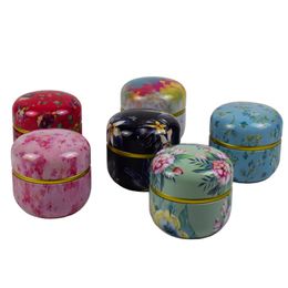Multifunction Chinese Style Tea Caddies Round Metal Tea Box With Lid Tea Jar Mini Storage Boxes Caddy Coffee Powder Cans C19032701