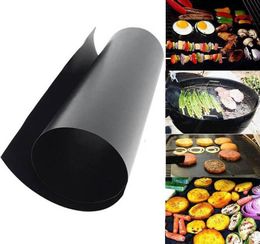 BBQ Grill Portable non-stick and reusable BBQ grill 33*40 CM, 0.2 MM black oven mat