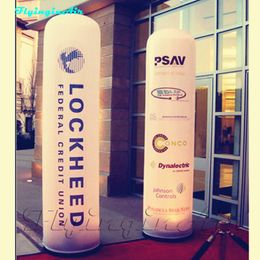 2m/3m Customised Printing Advertising Column Inflatable Pillar Columnar Lamppost With Light For Outdoor Event Show